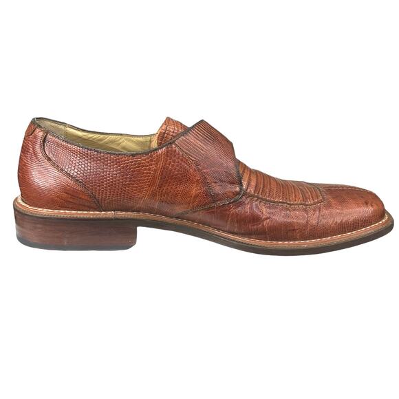 Julio Blanco Men’s Brown Lizard Monk Strap Dress Shoes Size US 10.5 main image 9